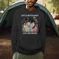 Life Is Better With Cats And Books Cute Cat Lover Men Hoodie Life Is Better With Cats And Books Cute Cat Lover Men Hoodie