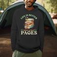 Life Is Better After A Few Pages Book Lover Reading Quote Men Hoodie