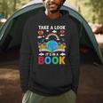 Take A Look It's In A Book Reading Vintage Retro Rainbow Men Hoodie