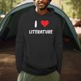I Love Literature Heart Books Writing Reading Read Write Men Hoodie