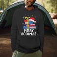 Merry Bookmas Christmas Bookworm Xmas Book Lover Reading Men Hoodie Merry Bookmas Christmas Bookworm Xmas Book Lover Reading Men Hoodie