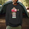 Monkey Reading Books And Drinking Tea Men Hoodie