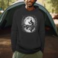 Mouse Reading Book Full Moon Lake Scenery Men Hoodie Mouse Reading Book Full Moon Lake Scenery Men Hoodie