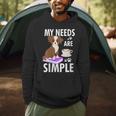 My Needs Are Simple Dog Coffee Books Humor Men Hoodie