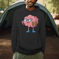 Nerd Brain With Book And Glasses Men Hoodie Nerd Brain With Book And Glasses Men Hoodie