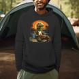 Outdoors Alligator Reading Book Men Hoodie Outdoors Alligator Reading Book Men Hoodie