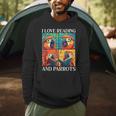 Parrot Love Reading And Parrots Child Book Lover Men Hoodie Parrot Love Reading And Parrots Child Book Lover Men Hoodie