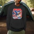 Patriotic Eagle Reading Book Read Blue Since 1776 Men Hoodie