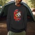 Pow Goal Comic Book Pop Art Brick Wall Smash Soccer Men Hoodie
