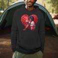 Pretty Girl With Book And Hearts For Valentine's Day Men Hoodie Pretty Girl With Book And Hearts For Valentine's Day Men Hoodie