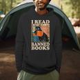I Read Banned Books Cat Reader Bookworm Men Hoodie