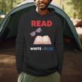 Read Blue Patriotic Book Lover Girls Independence Men Hoodie