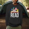 Read Book Cute School Teacher Librarian Elephant Pigeon Men Hoodie Read Book Cute School Teacher Librarian Elephant Pigeon Men Hoodie