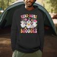 Read More Books Ghosts Reading Book Teacher Halloween Men Hoodie Read More Books Ghosts Reading Book Teacher Halloween Men Hoodie