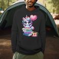 Read Books Be Kind Stay Weird Cute Unicorn Reading Librarian Men Hoodie