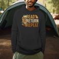 Read Return Repeat Cute Librarian Library Worker Book Lovers Men Hoodie