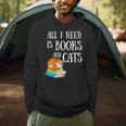 Reader All I Need Is Books And Cats Cat Lover Kitten Reading Men Hoodie