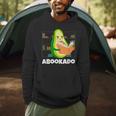 Reading Avocado Book School Librarian Abookado Men Hoodie