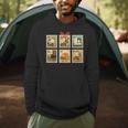 Reading Book Lover Bookish Cat Mom Cat Reading Books Stamps Men Hoodie