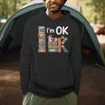 Reading Book Lover I'm Ok Bookworm Librarian Reader Men Hoodie