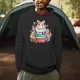Reading Books Booklover Hamster And Watercolor Books Men Hoodie