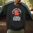 Reading Books Gives Me Superpowers Superhero Book Men Hoodie