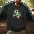 Reading Dinosaur Book Lover Cute Dino Reading Men Hoodie Reading Dinosaur Book Lover Cute Dino Reading Men Hoodie