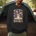 Reading Enthusiast Book Lover Tiger Cute Flowers Men Hoodie