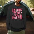 Reading Is For Everyone Books Lover Librarian Bookish Groovy Men Hoodie