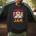 Reading Is My Jam Book Lover Kids Teacher Men Hoodie Reading Is My Jam Book Lover Kids Teacher Men Hoodie