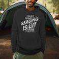 Reading Is Lit Book Lover Reading Teacher For Men Women Kids Men Hoodie