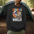 Reading Space Exploration Book Astronomy Lover Bookworm Men Hoodie