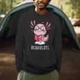 Readolotl Cute Axolotl Book Lover Men Hoodie