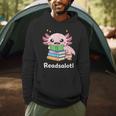 Readsalotl Axolotl Book Reading Men Hoodie Readsalotl Axolotl Book Reading Men Hoodie