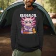 Readsalotl Axolotl Reading Book Bookworm Men Hoodie