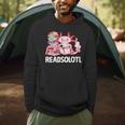 Readsolotl Axolotl Reading Fish Books Lizard Men Hoodie