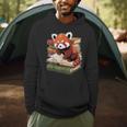 Red Panda Reading Book Animal Bookworm Men Hoodie