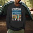 I Rescue Books And Trapped In The Bookstore Retro Bookreader Men Hoodie