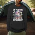 Retired Teacher Gnome Reading A Book Retirement Plan Men Hoodie