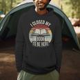 Retro Vintage I Closed My Book To Be Here Book Lover Reading Men Hoodie