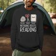 Rock Paper Scissors Nothing Beats Reading Book Lover Humor Men Hoodie