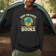 Save Earth It´s Only Planet With Books Reading Earth Day Men Hoodie Save Earth It´s Only Planet With Books Reading Earth Day Men Hoodie