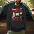 Say No To Drugs Say Yes To Books Red Ribbon Week Awareness Men Hoodie Say No To Drugs Say Yes To Books Red Ribbon Week Awareness Men Hoodie