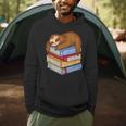 Sloth Napping On Book Stack Men Hoodie