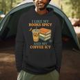 Spicy Books And Iced Coffee Book Lover Smut Reader Men Hoodie Spicy Books And Iced Coffee Book Lover Smut Reader Men Hoodie