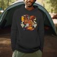Squirrel Reading Book Cute Forest Animal Men Hoodie