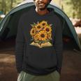 Sunflowers Flowers Book Floral Men Hoodie
