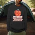 Teach Love Inspire Valentines Day Book 6th Grade Teacher Men Hoodie