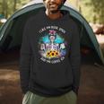 Tie-Dye Messy Bun Skull I Like My Books Spicy & My Coffee Men Hoodie
