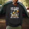 Time To Read A Book And Space Out Astronomy Lover Bookworm Men Hoodie